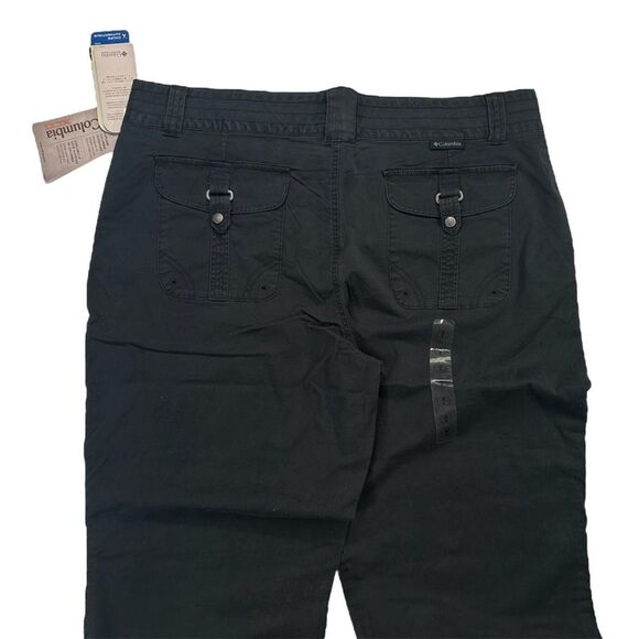 NWT Columbia Size 16 Black Women’s Carroll Creek Pant Straight Leg Rolled Up Leg - Picture 6 of 15